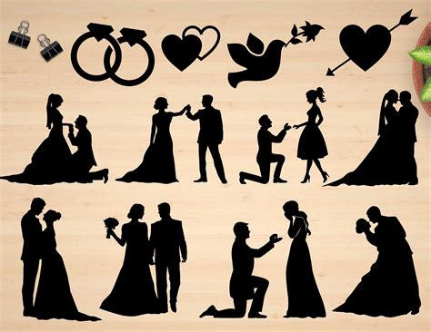 Download 117+ silhouette wedding outline Cameo